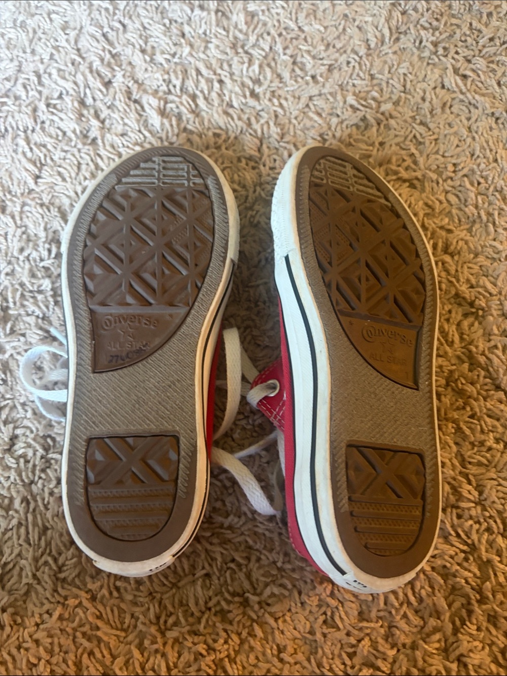 Converse Kids Red Low-Top Canvas Sneakers - Picture 5 of 6